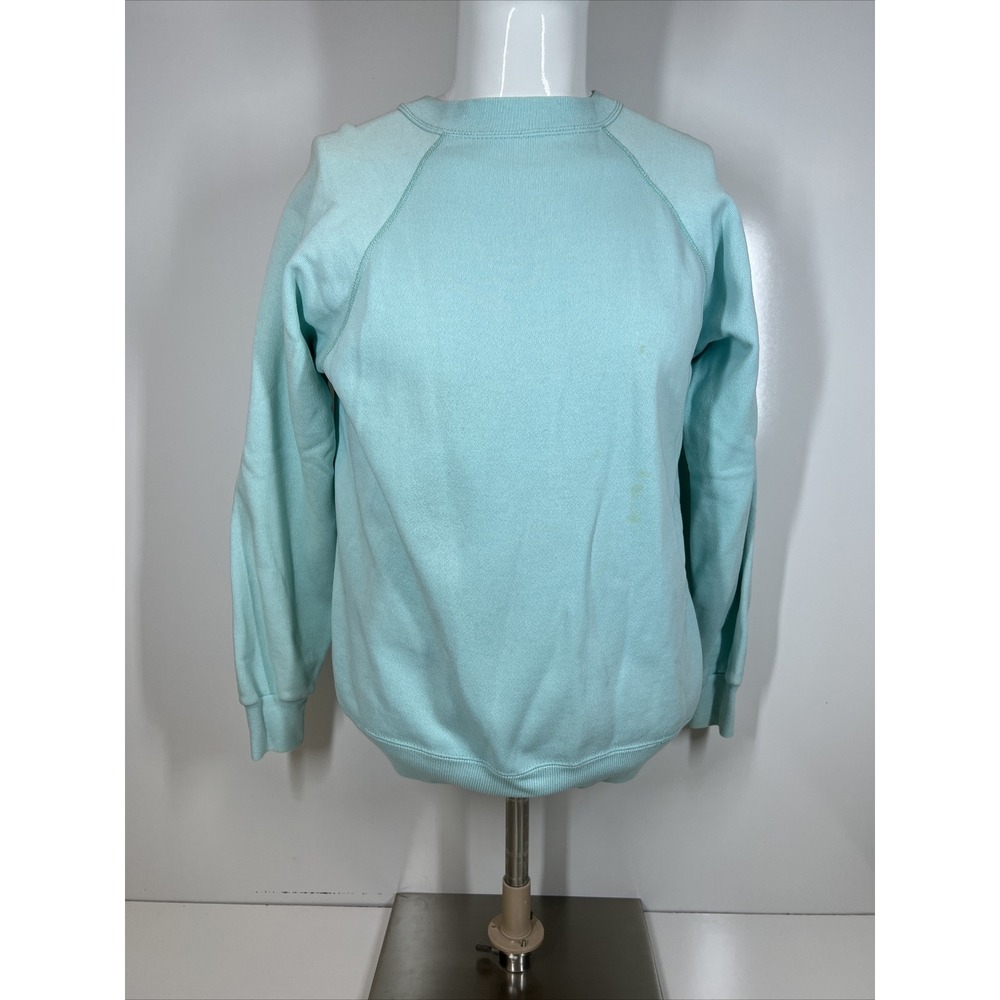 Hanes Her Way Light Blue Pullover Fleece Lined Sweater Gift Womens Size Large